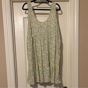 Torrid Mini Challis Tiered Tank Dress in Dancing Daisies Floral Dandelion 1X